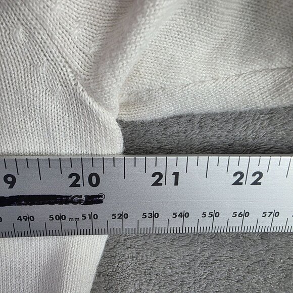 Mens Vintage Perry Ellis Ivory Pleated Polo Shirt Button Up Short Sleeve Size L - Picture 4 of 6